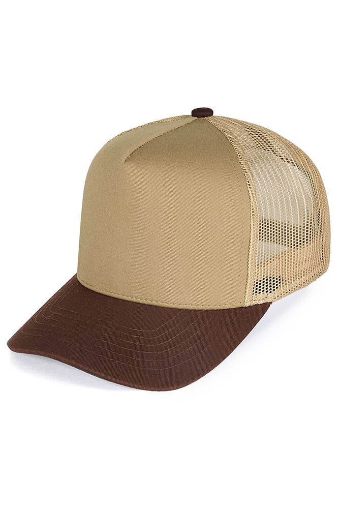 C.C Multi Color Cotton Mesh Back Snapback Trucker Cap