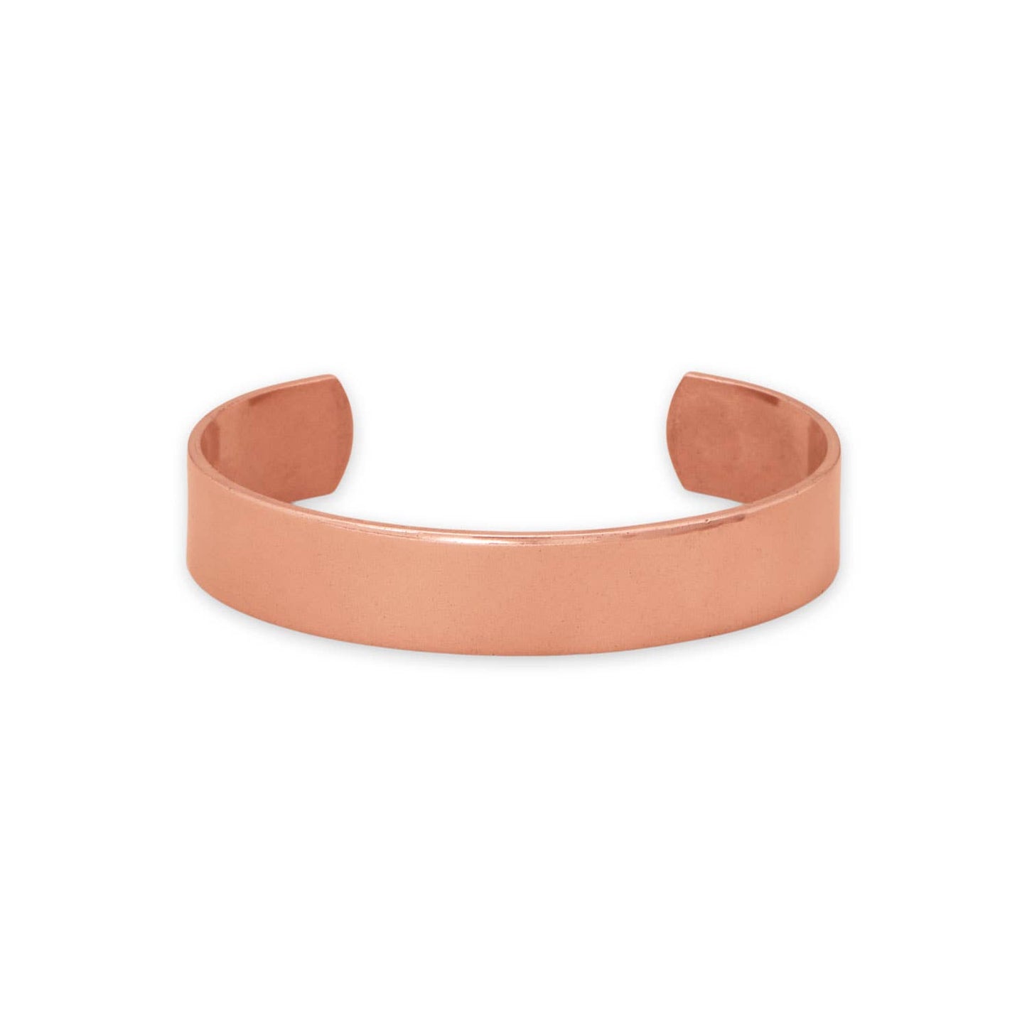 12.5mm Polished Solid Copper Cuff Bracelet