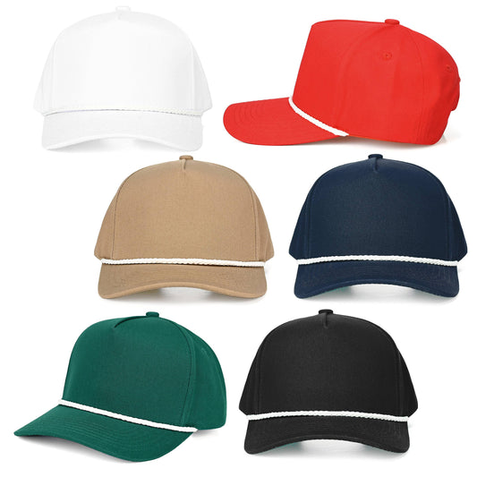 C.C Solid with Rope Point Plain Trucker Cap