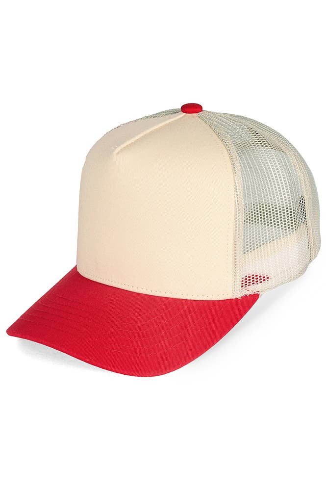 C.C Multi Color Cotton Mesh Back Snapback Trucker Cap