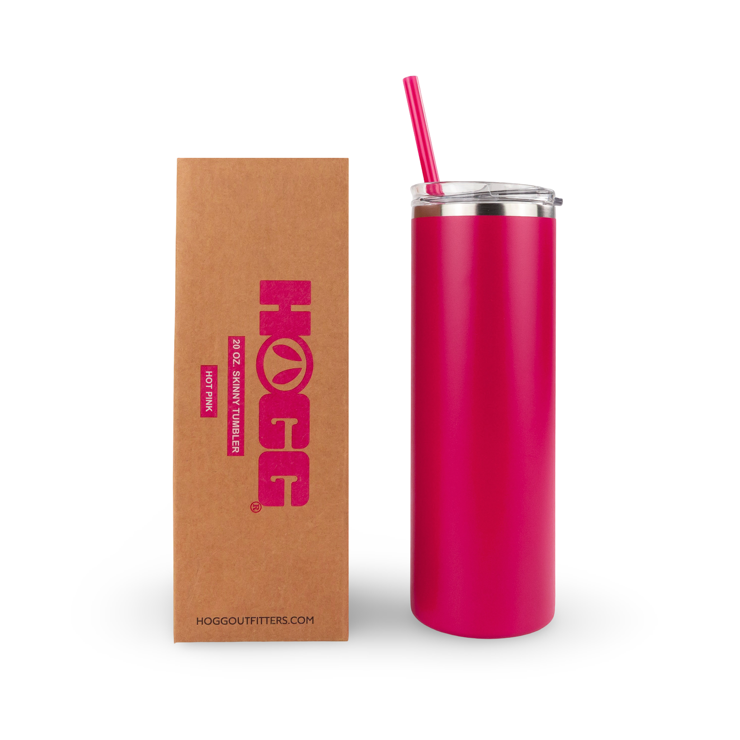 20oz POWDER COATED SKINNY TUMBLER One Side Personalized