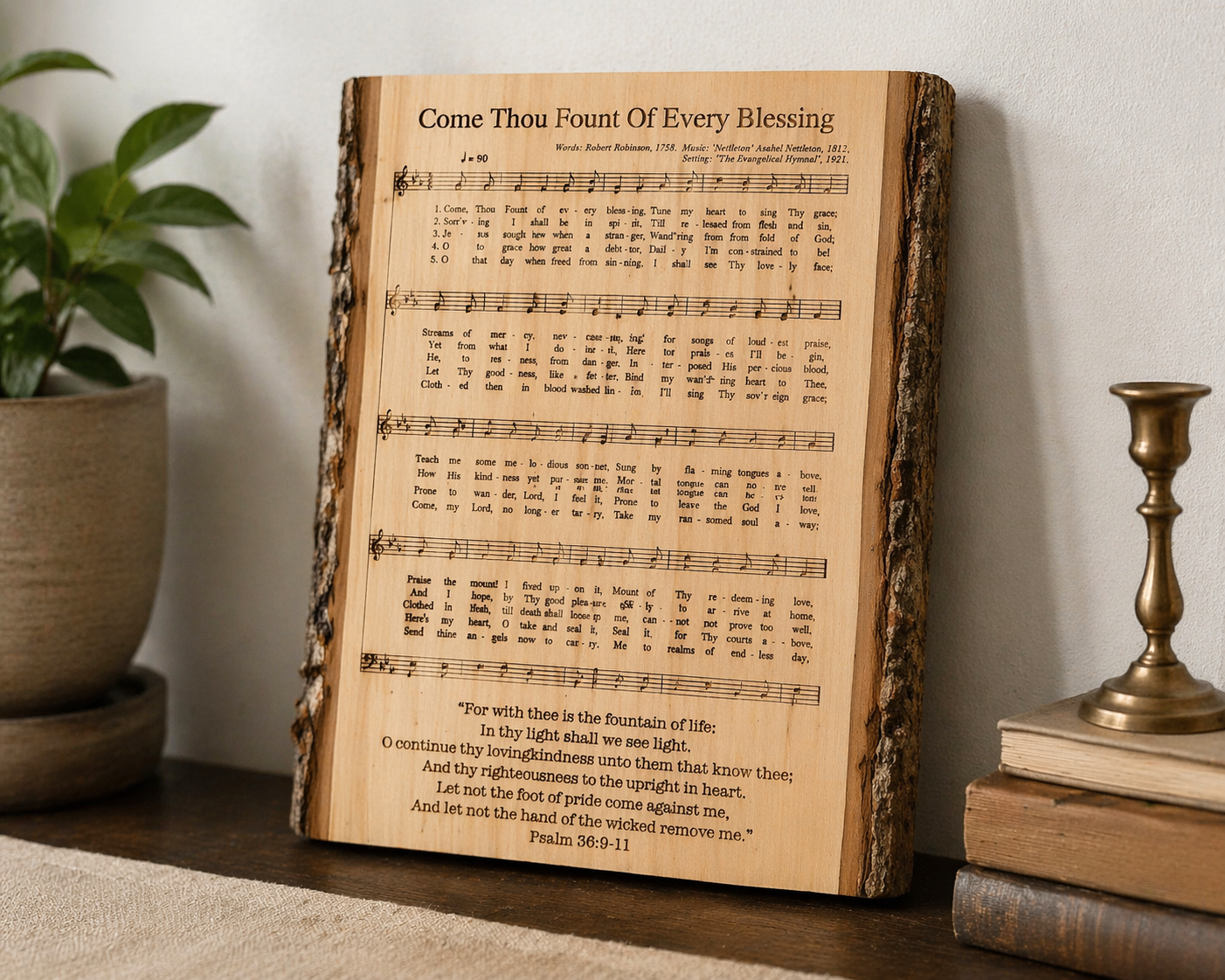 Custom Hymn Engraved Board