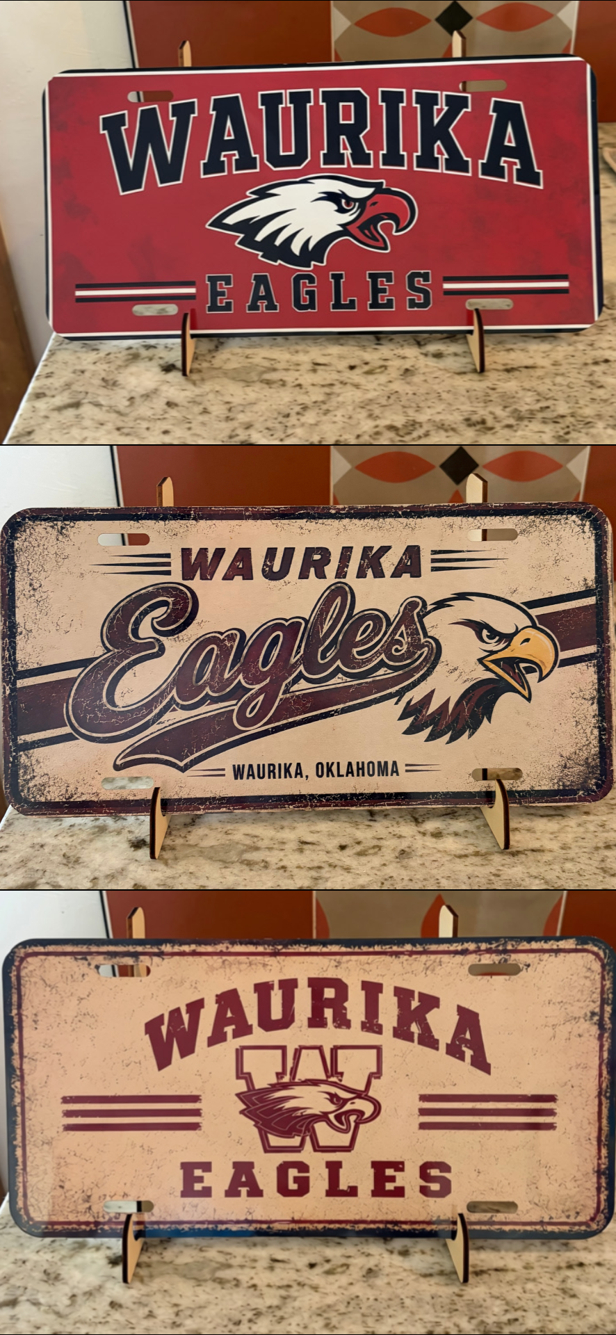 Waurika Eagles Car Tag
