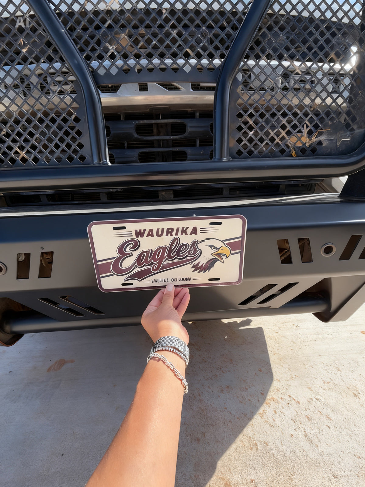 Waurika Eagles Car Tag