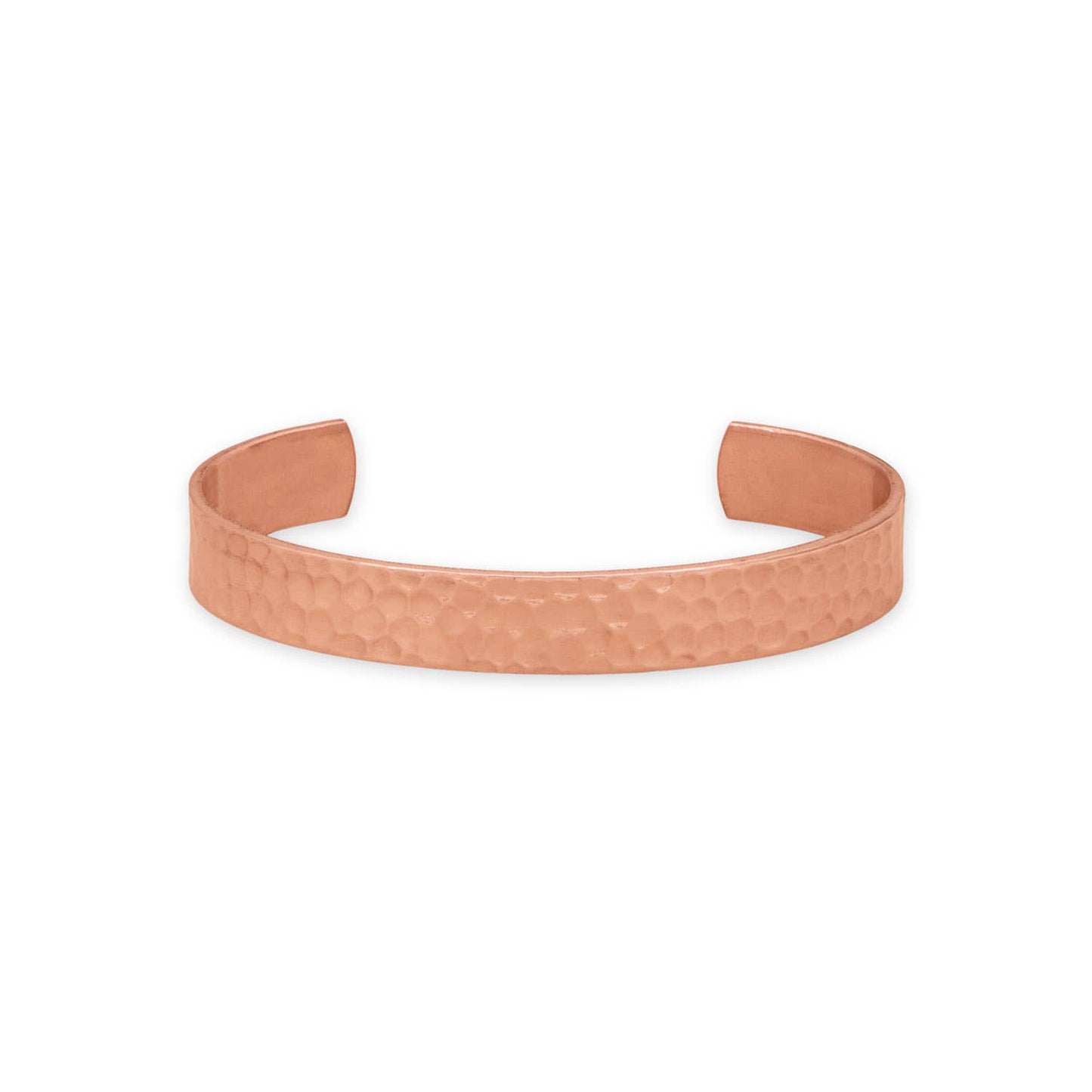 9.9mm Hammered Solid Copper Cuff Bracelet
